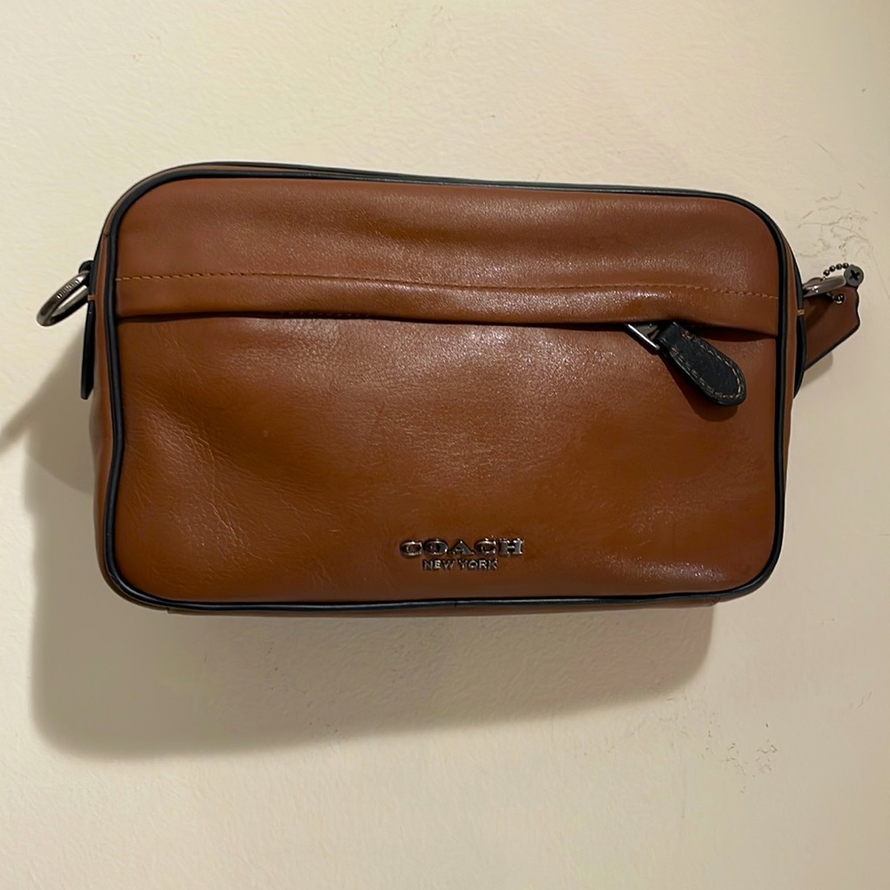 Coach Brown Saddle Leather Dopp Kitt